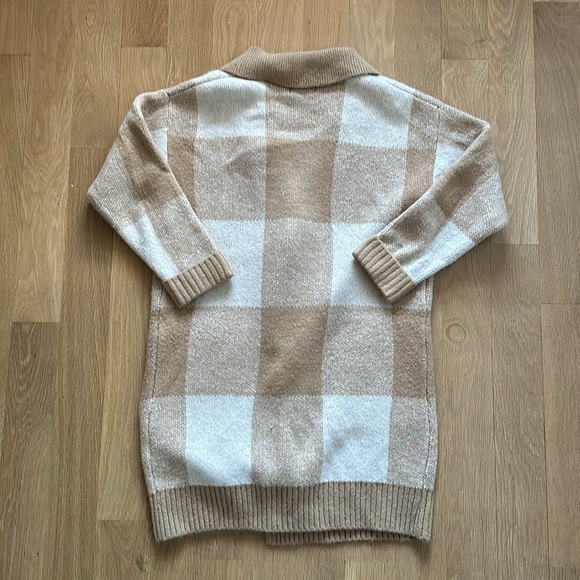 NEW Vici Woodrow Pocketed Checkered Knit Coatigan - Taupe - Picture 10 of 10